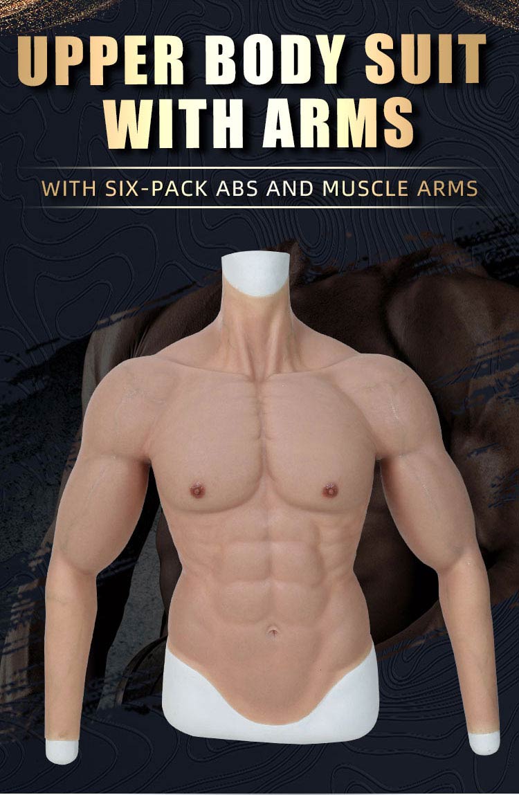 Upper Body Muscle Suit With Arms - Silicone Masks, Silicone Muscle