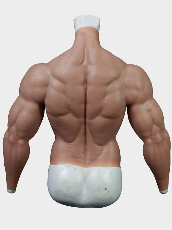 Realistic Full Body Muscle Suit Buff White