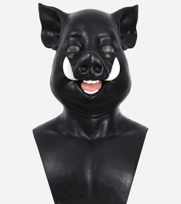 Silicone Black Pig Mask