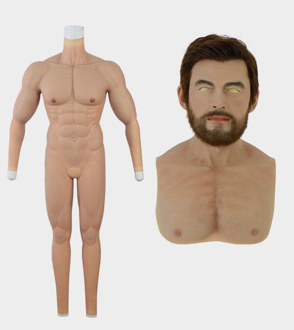 Muscle Suit with Anal Hole and Front Hole + Silicone Mask - Thor