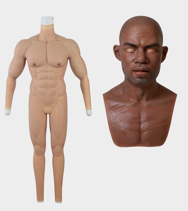 Muscle Suit with Anal Hole and Front Hole + Silicone Mask - Martin