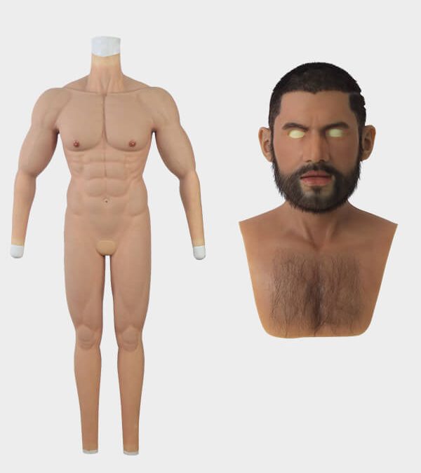 Realistic Muscle Suit with Anal Hole and Front Hole + Michael Mask