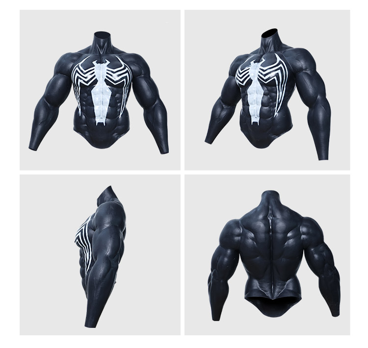 Upgraded Black Muscle Suit with Spider Tattoo