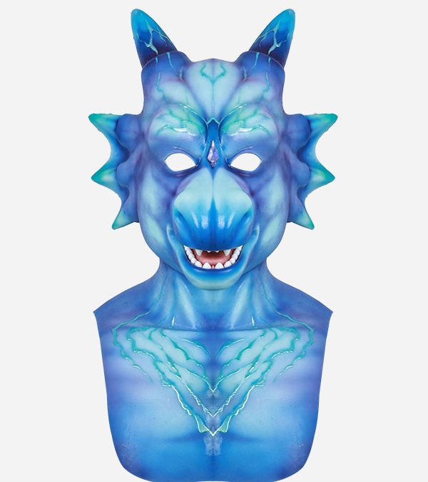Silicone Ice Dragon Mask