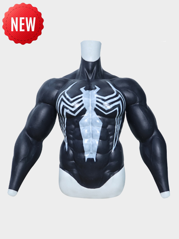 Upgraded Black Muscle Suit with Spider Tattoo