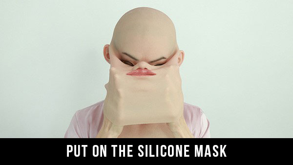 how to put on silicone mask