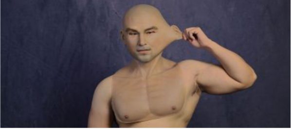 A silicone mask is elastic