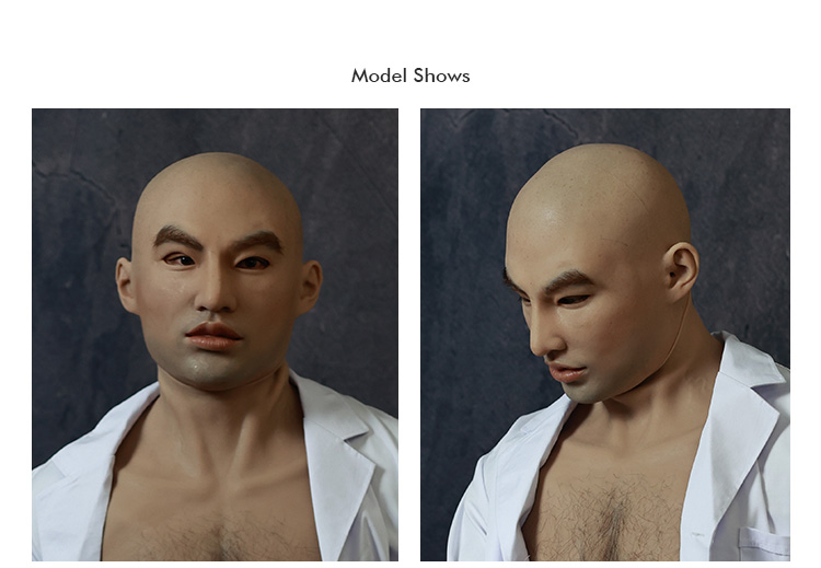 Máscara de silicone facial masculina realista - Realistic male silicone fa