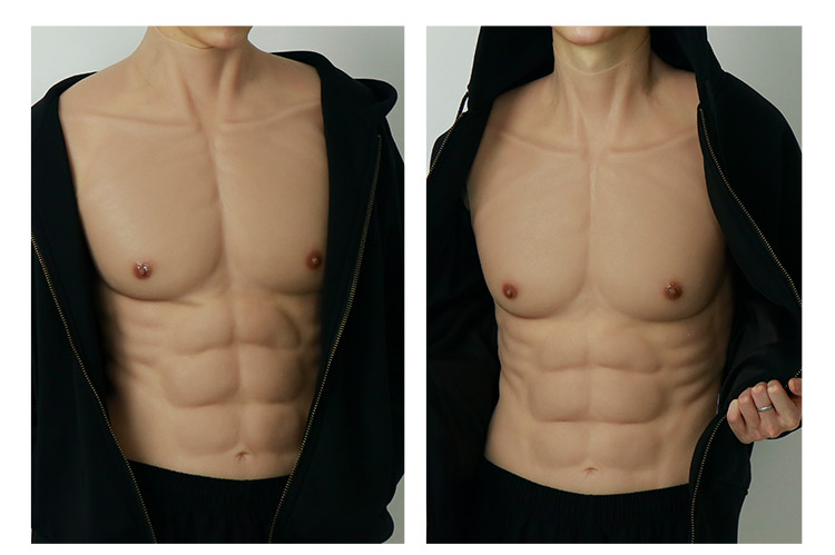 Realistic Slim Muscle Suit in Dark Brown