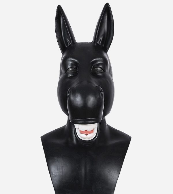 Silicone Black Donkey Mask