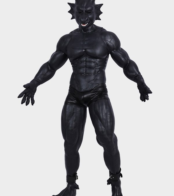 Silicone Black Dragon Muscle Petsuit Set