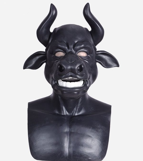 Silicone Black Bull Mask