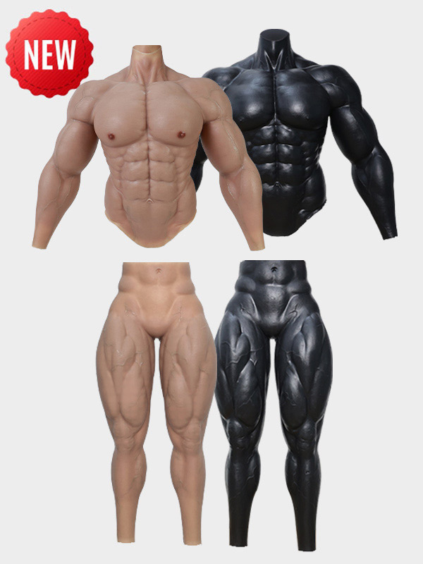 Upgraded Muscle Suit with Arms + Long Muscle Pants - Silicone Masks,  Silicone Muscle-Smitizen