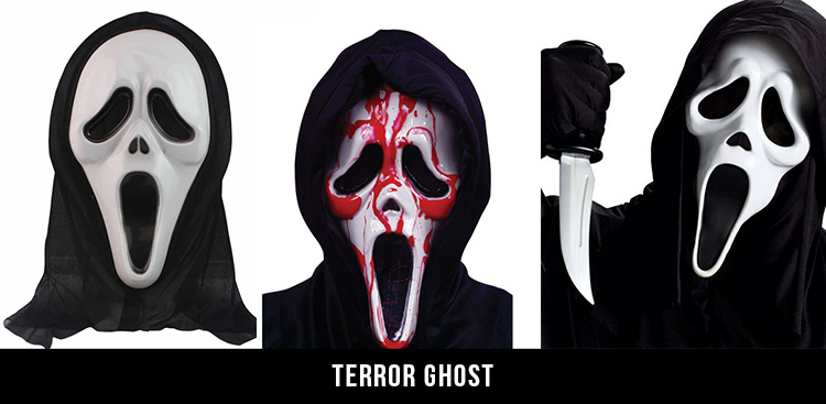 Halloween Mask Realistic Movie Scream Scary Face Creepy Ghost Mask