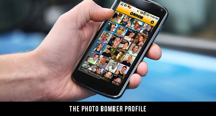 Photo bomber profile on grindr