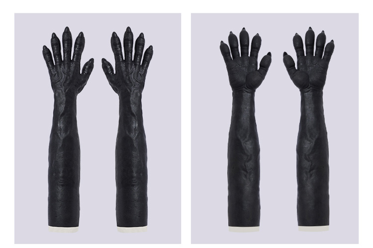 Black Silicone Monster Gloves - Silicone Masks, Silicone Muscle-Smitizen