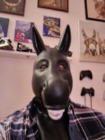 Silicone Black Donkey Mask