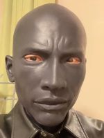 Black Silicone Male Mask - Muscular Johnson