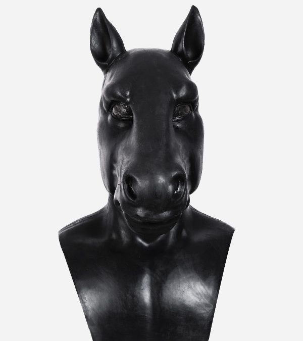 Silicone Black Horse Mask