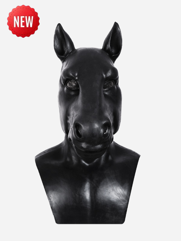 Silicone Black Horse Mask