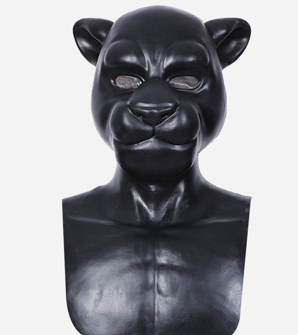 Silicone Black Cartoon Tiger Mask