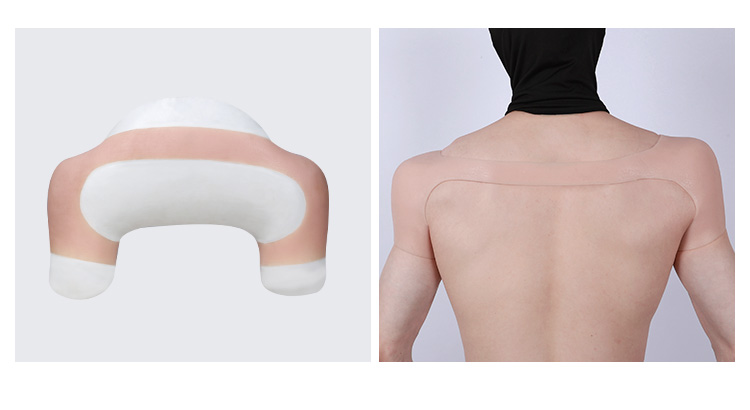 Men's Silicone Muscle Shoulder Pads Removable Shoulder Enhancer Accessories  for Men Suitable
