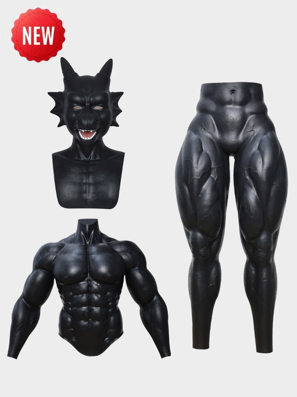 Black Dragon Mask + Upgraded Muscle Suit + Long Muscle Pants