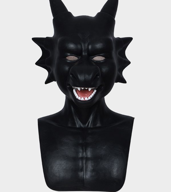 Silicone Black Dragon Mask