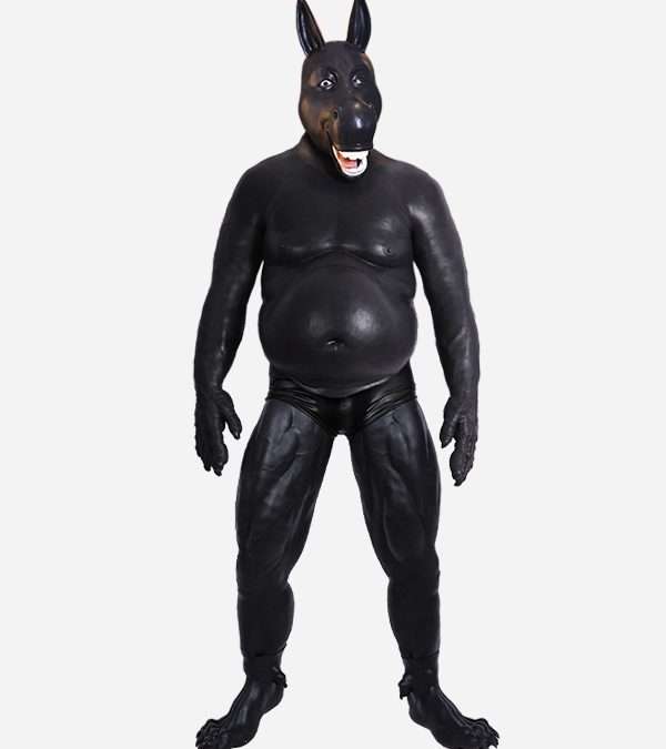 Silicone Black Donkey Belly Petsuit Set