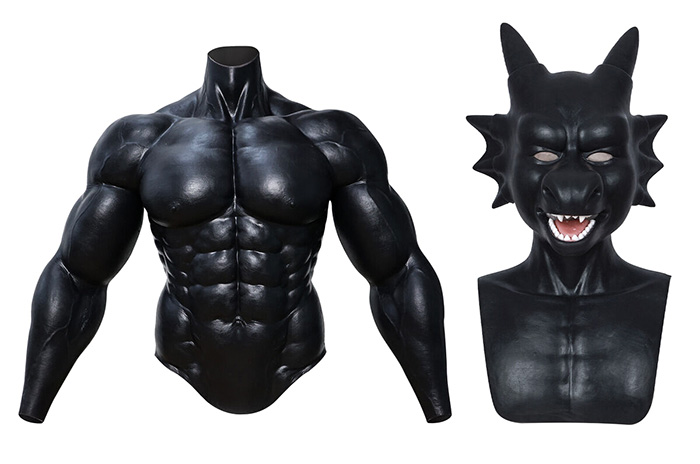 dragon mask vs.muscle suit