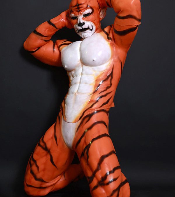 Silicone Tiger Muscle Petsuit Set