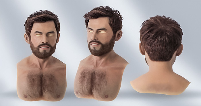 Realistic human masks blur the lines between fantasy and reality.
