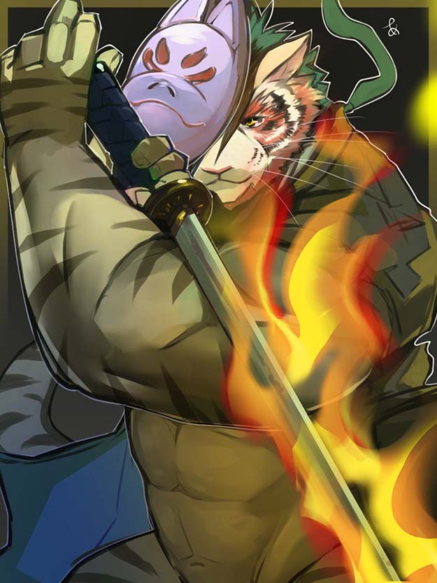 sexy tiger furry art