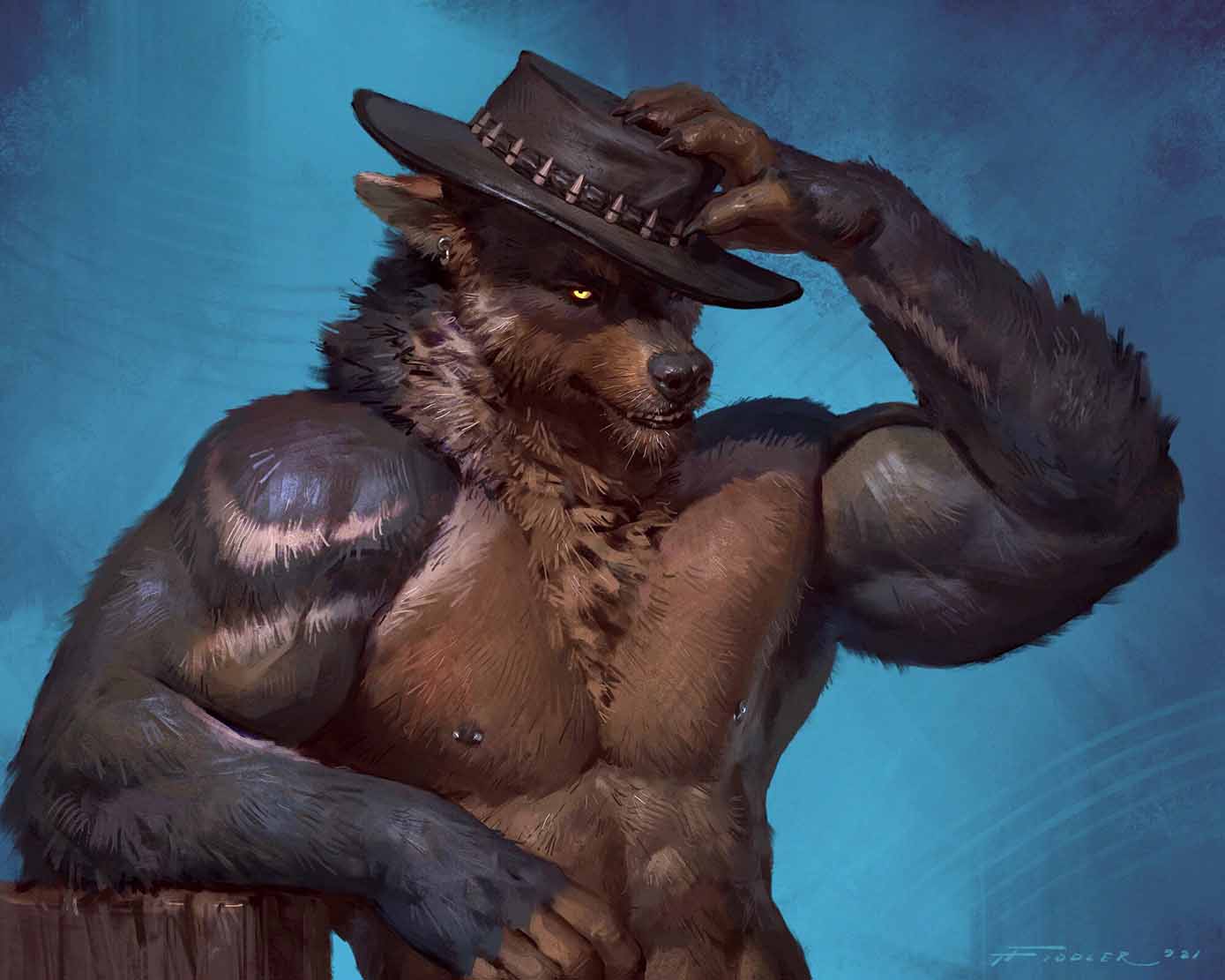 With piercing eyes that hint at a feral intensity, its rugged features and chiseled physique evoke a sense of both danger and undeniable attraction.
