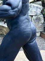 Silicone Black Puppy/Dober Muscle Petsuit Set