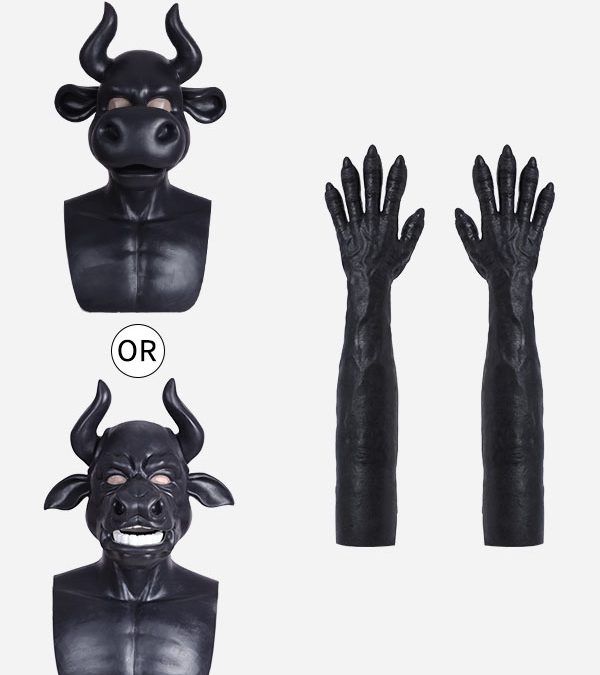Cow/Bull Mask + Monster Gloves