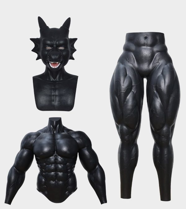 Black Dragon Mask + Upgraded Muscle Suit + Long Muscle Pants