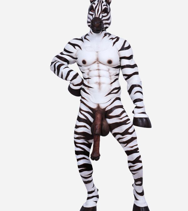 Silicone Zebra Muscle Petsuit Set