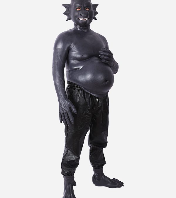 Silicone Black Dragon Beer Belly Petsuit Set