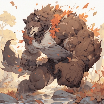 Furry Wolf: Full of Power and Elegance