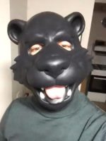 Silicone Black Fierce Tiger Mask