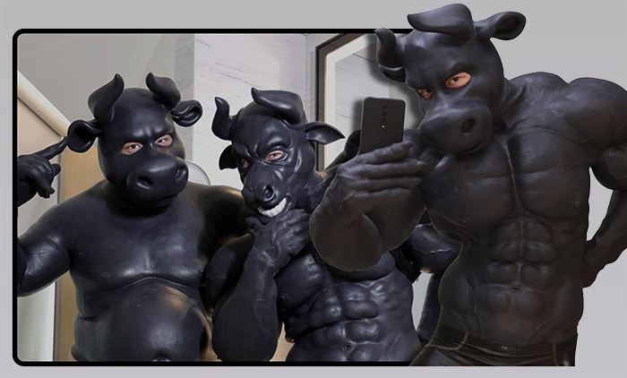 Silicone Black Cow Mask