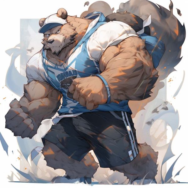 Muscular Bear, Strong and Courageous Bear, Noble and Elegant Bear, Furry Bear, Handsome Bear, Agile Bear, Anthropomorphism Bear-1
