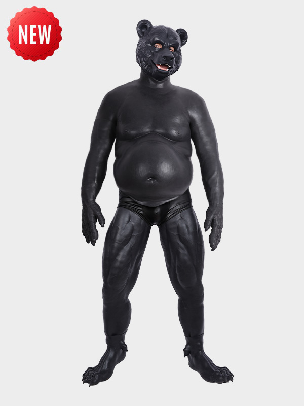 silicone-black-strong-bear-beer-belly-petsuit-set