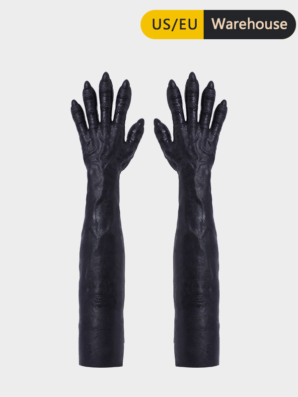 Monster G Rain Grip Skull Pattern Glove - Black