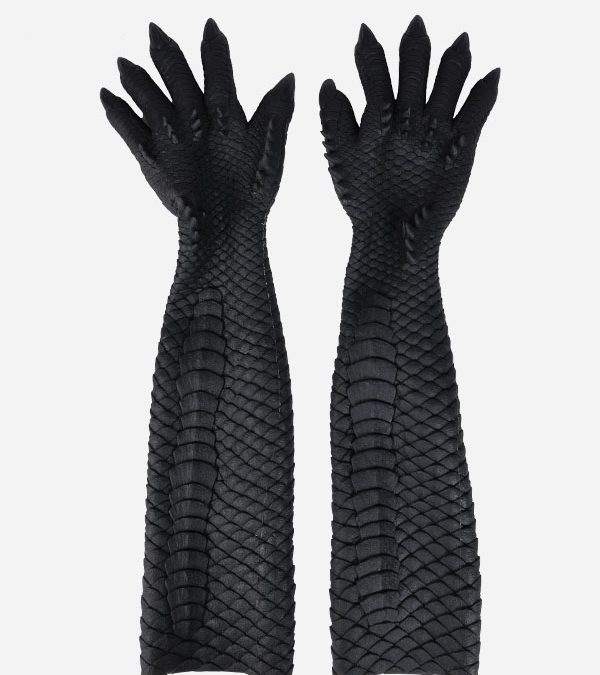 Silicone Black Demon Gloves