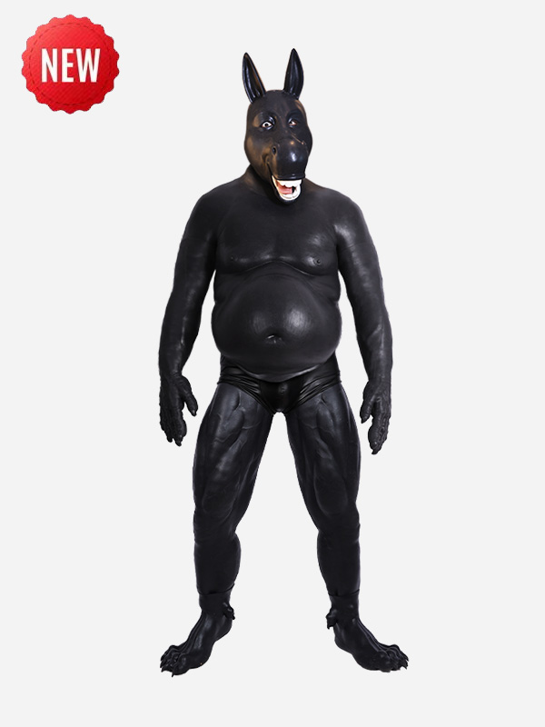 SMITIZEN Silicone Upgraded Muscle body Suit Dog Mask muscle pant