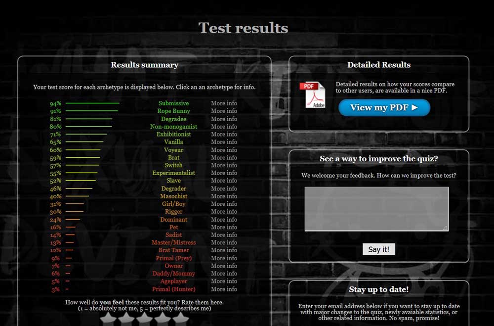 The BDSM Test
