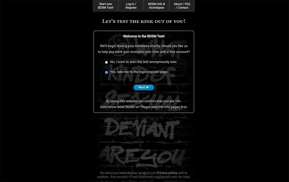 The BDSM Test