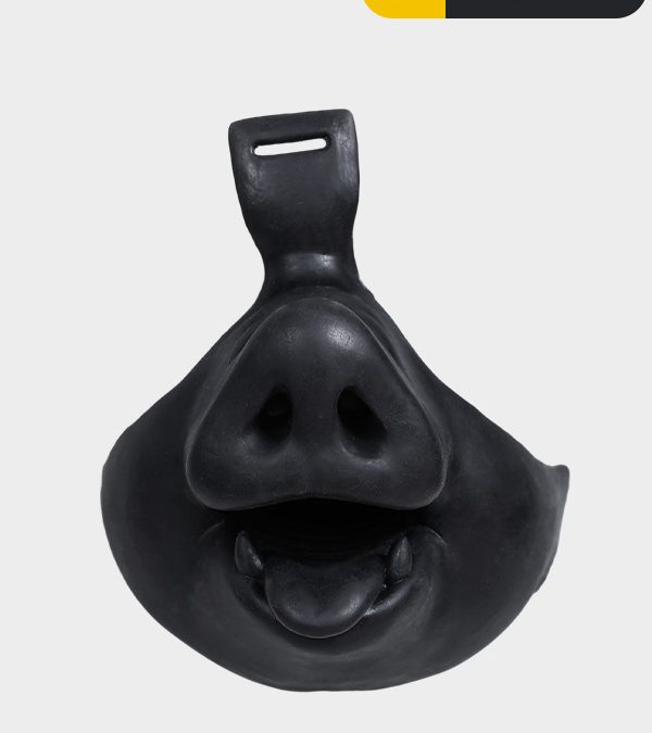 Silicone Black Pig Muzzle Mask